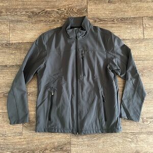 Swiss Tech Men's Dark Gray Weatherproof Soft Shell Lightweight Jacket